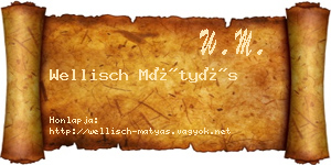 Wellisch Mátyás névjegykártya